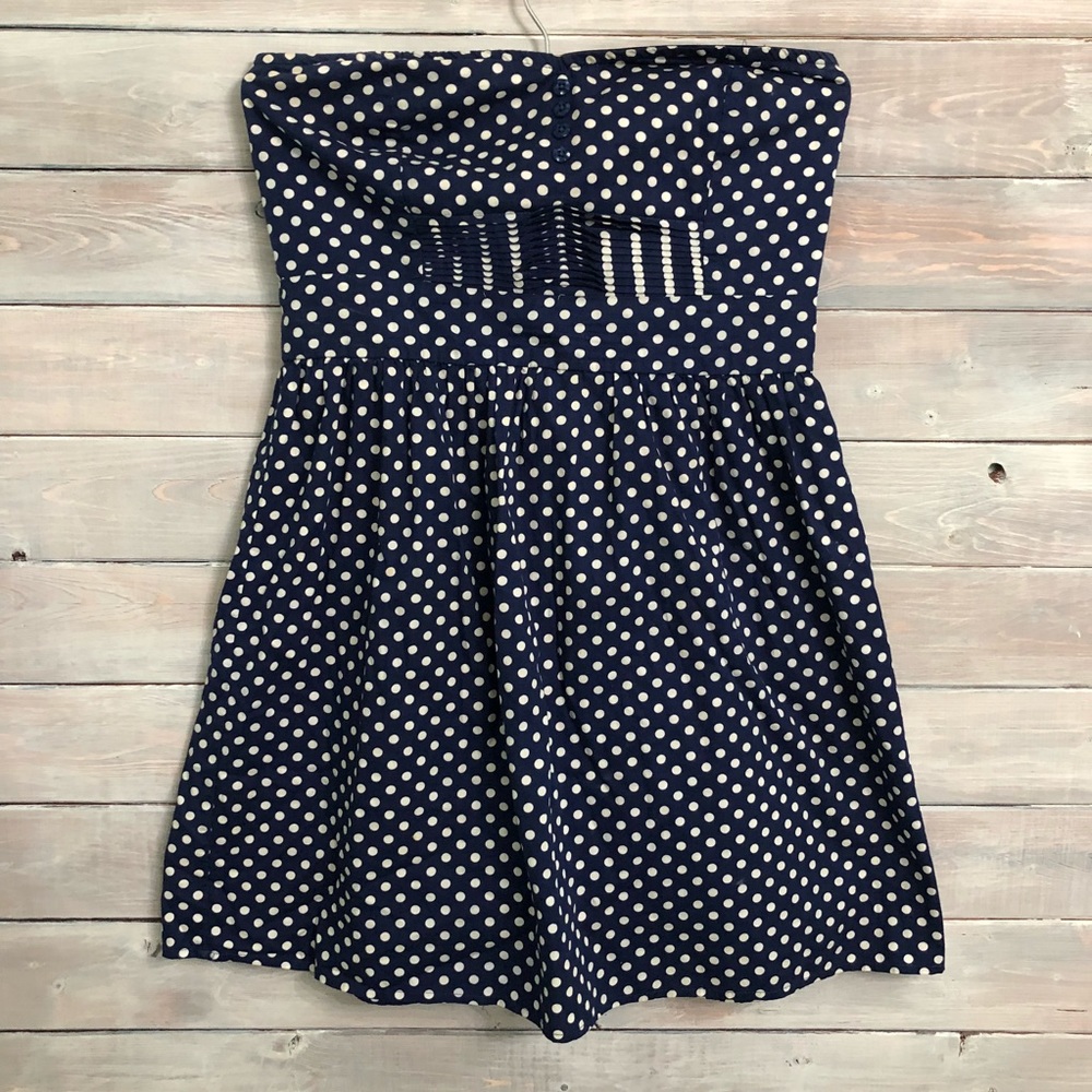 Navy blue polka dot dress